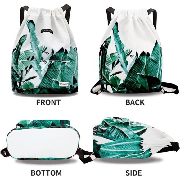 Waterproof Drawstring Bag, Gym Bag Sackpack Sports Beach Backpack for Men Women main image 6
